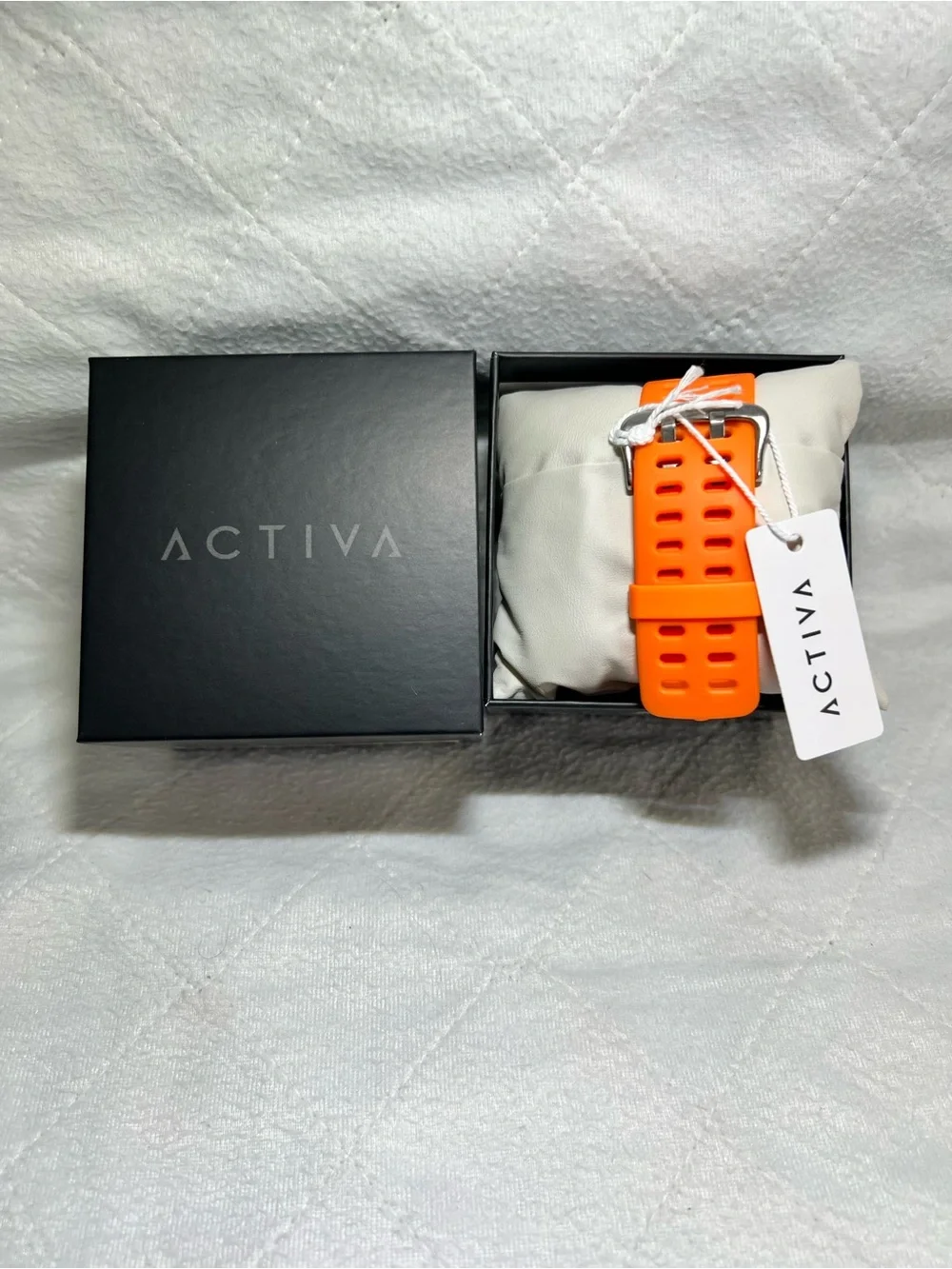 NEW! Activa Orange and Black Silicone Sport Watch